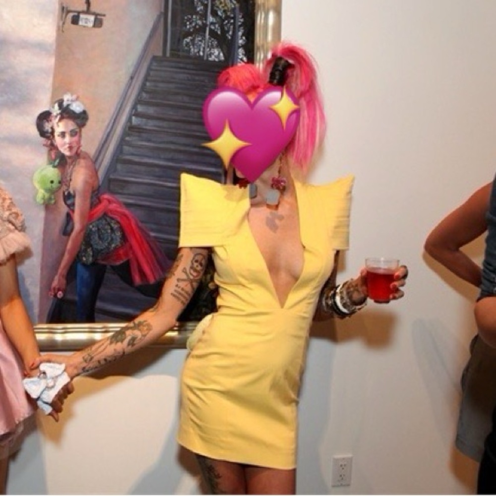 Yellow Handmade Dress with Fun Sleeves